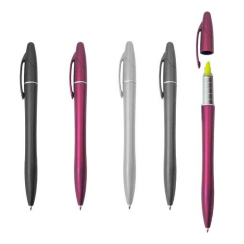 5221-5224.-Lapicero-plastico-de-sistema-giratorio-mas-resaltador-en-el-extremo-superior.jpg Lapicero plástico de sistema giratorio mas resaltador en el extremo superior - Imagen 1