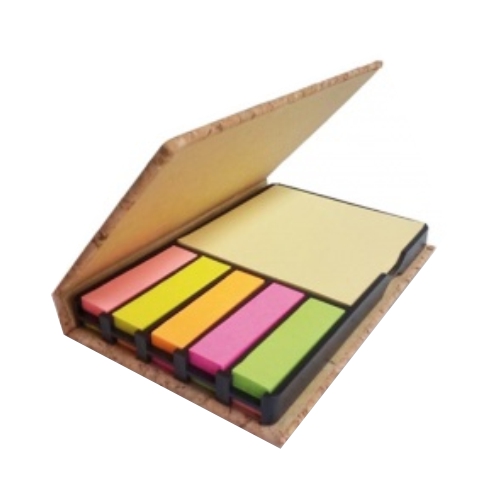 5685.-Porta-Post-it-con-tapa-de-corcho-con-2-post-it-cuadrados-y-10-pequenos.jpg Porta Post-it con tapa de corcho con 2 post-it cuadrados y 10 pequeños - Imagen 1