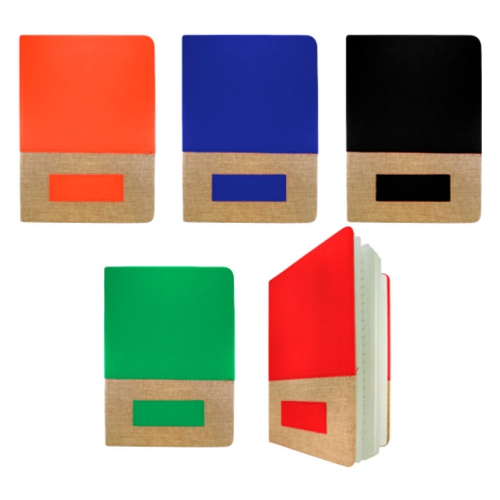 5697-5701.-Libreta-ecologica-cubierta-de-lino-y-polieretano-con-80-hojas-de-color-crema.-Contenido-14.7-x-21-cm.jpg Libreta ecológica cubierta de lino y poliuretano con 80 hojas. Contenido 14.7 x 21 cm - Imagen 1