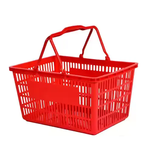 CESTA-DE-COMPRA.webp Cesta de Compras Plastico de 25 Litros Canastilla Roja - Imagen 1