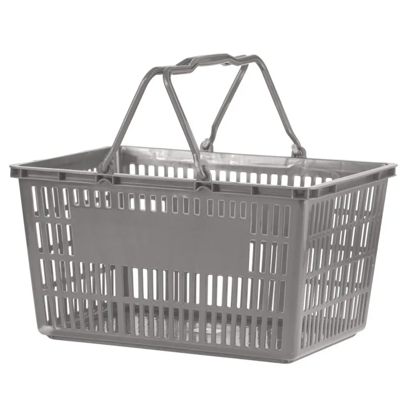 Canastilla-gris.webp Cesta de Compras Plastico de 25 Litros Canastilla Gris - Imagen 1