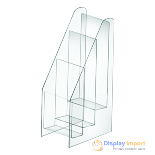 PORTA-VOLANTE-ACRILICO-3-CUERPOS.jpg Porta Volante Acrílico de 3 Cuerpos - Base Reforzada - Imagen 1