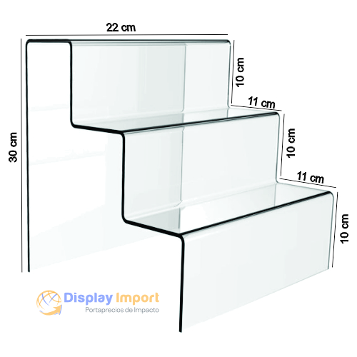 acrilico-calzado.jpg Exhibidor Acrílico de 4 mm para Calzado – 3 Pisos - Imagen 1