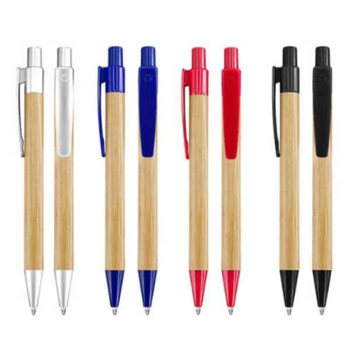 lapicero-bamboo-ecologico.webp Lapiceros ecológico bambú con clip de color - Imagen 1